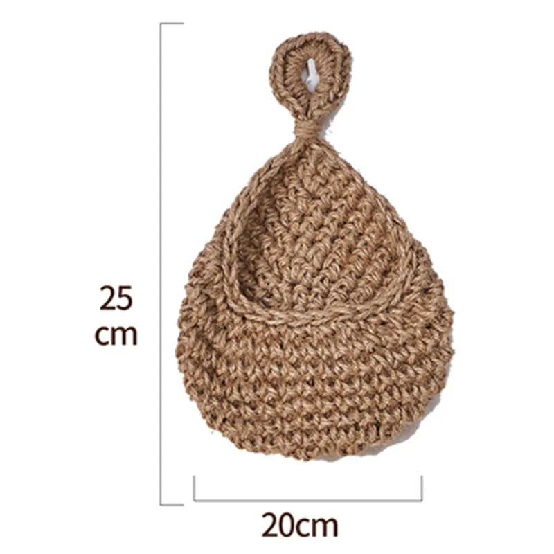 Cesta organizadora de frutas y verduras para colgar en la pared, contenedor decorativo para cocina, montaje en jardín, planta de pared, almacenamiento de cebollas y flores: Rojo