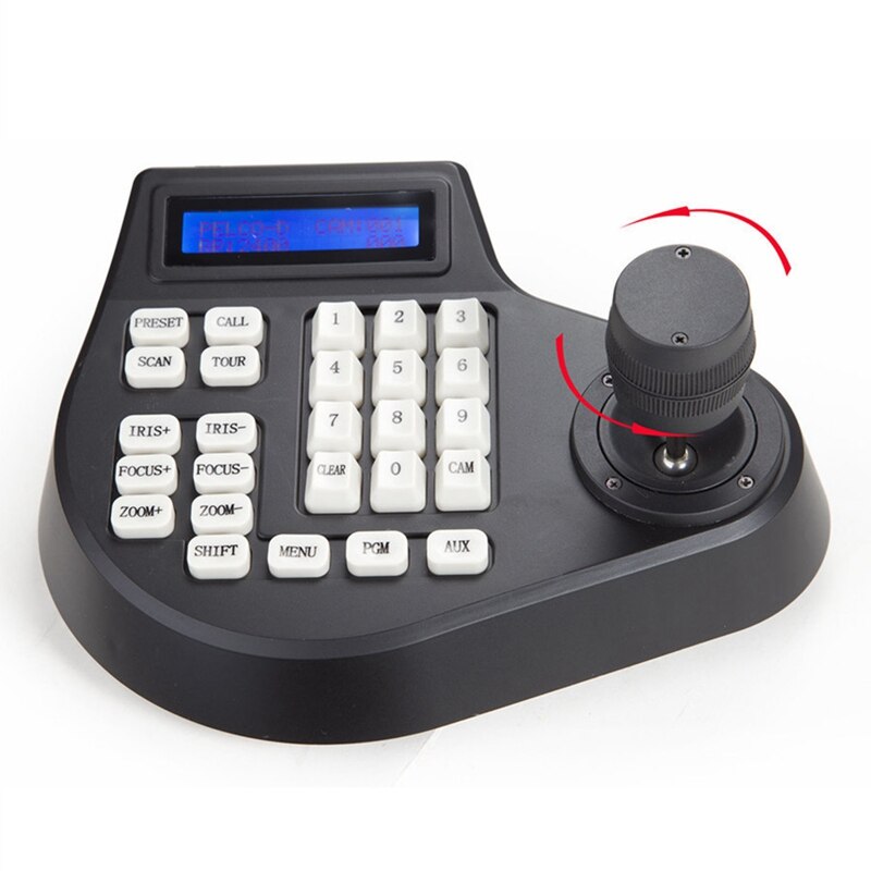 Controlador de teclado Mini 3D Coaxial CCTV, Joystick LCD de 1,5 km, soporte de cámara domo de velocidad RS485 PTZ para Pelco, SAMSUNG, AD, PANASONIC P: Default Title