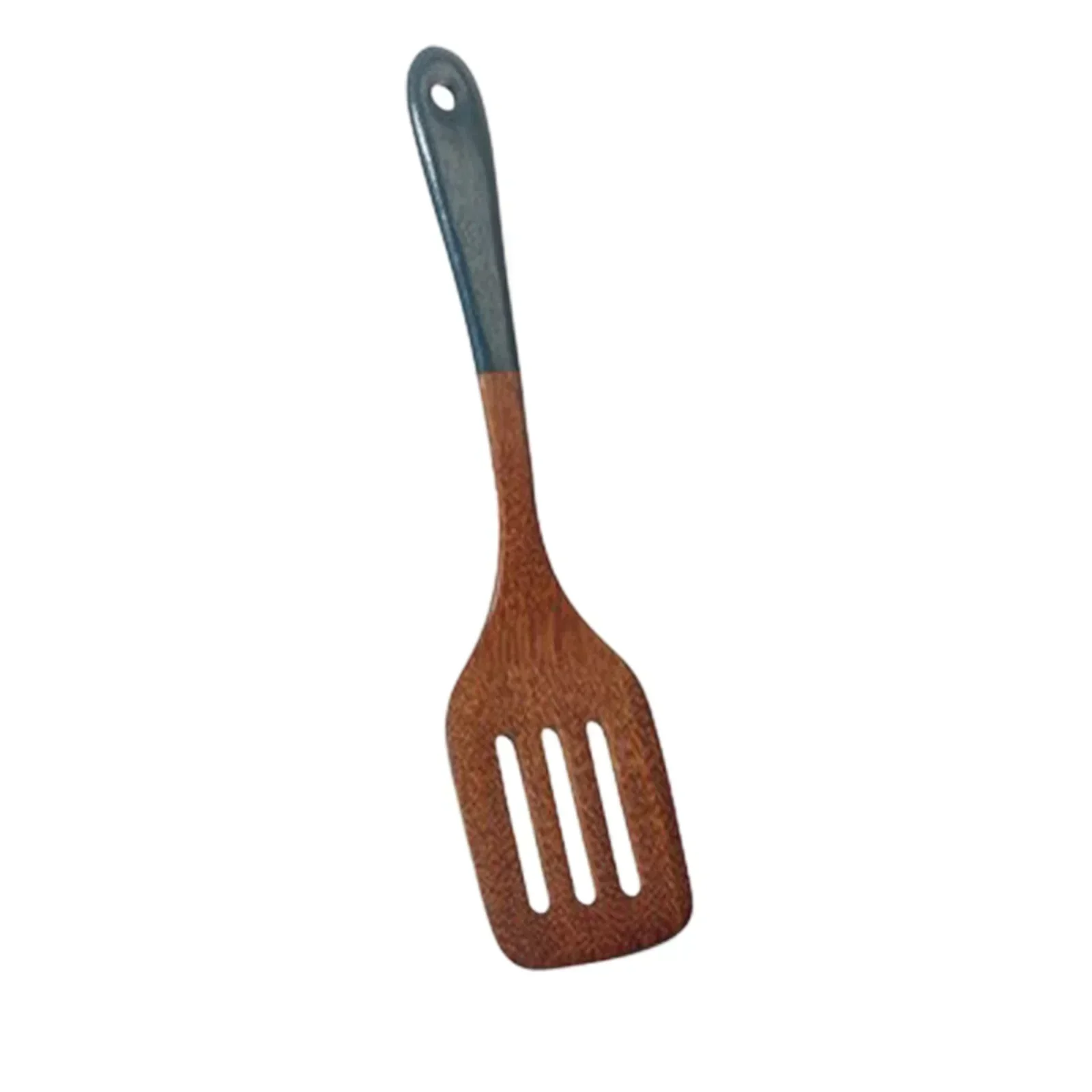 Köksutrustning i trä med långa handtag spatel ris skopa grönsak kött matlagning spade mixerskedar för nonstick pan köksredskap: Ljusgul