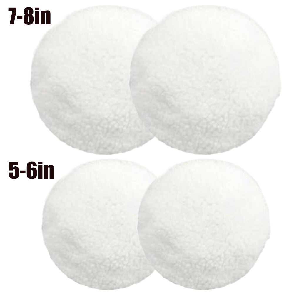 Auto Polishing Pads 2Pcs White Automotive Detailing Replacement Accessories