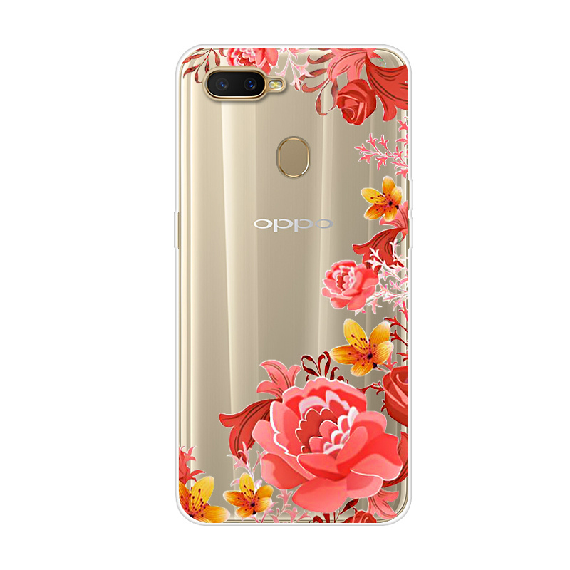 Für OPPO A5S/AX5S Fall Abdeckung 6,2 ''Klar Blume Gedruckt Weiche TPU Phone Cases Für OPPO AX5S EIN 5S Nette Silikon Zurück Abdeckung AX 5S