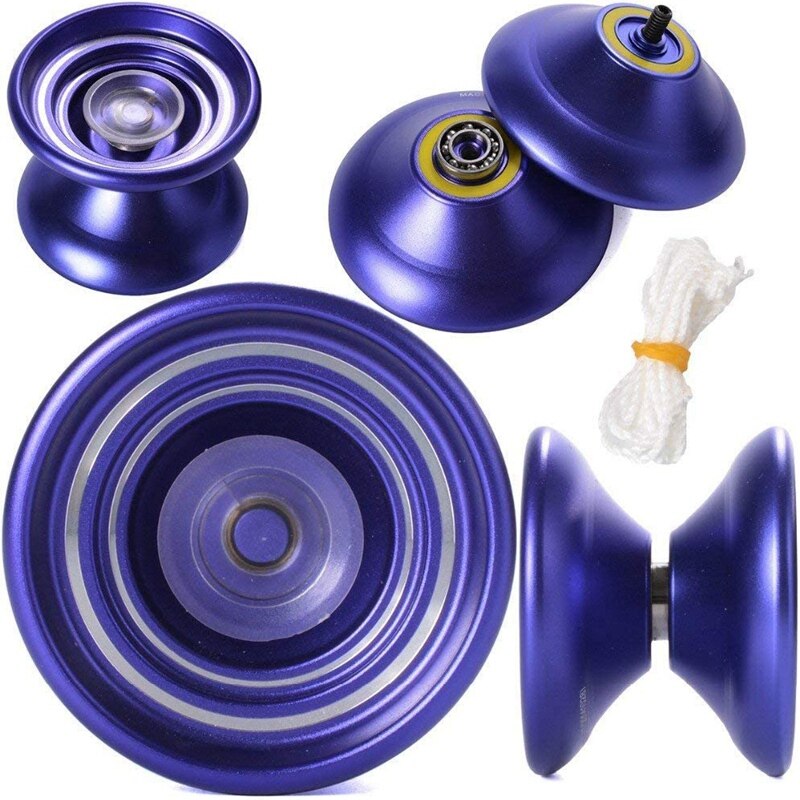 ICYOYO-YOYO K7 de Metal sensible para principiantes, juguete para niños con 3 cuerdas, , bolsa y guante