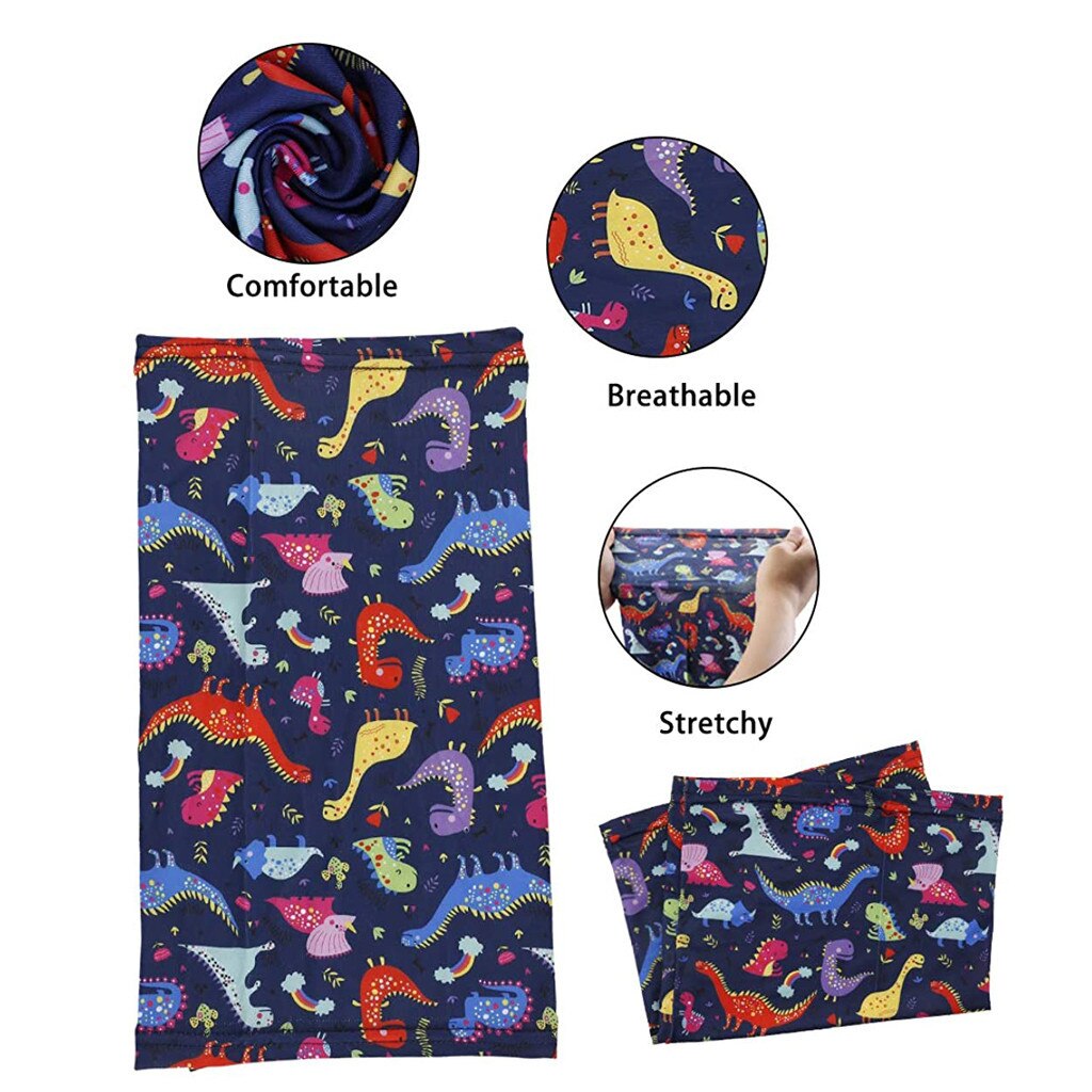 Cagoule de cou en Tube pour enfants, écharpe faciale lavable, Bandana Rave, couvre-chef pour garçons et filles, cyclisme, #25