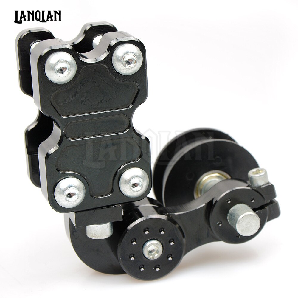 Adjustable Aluminum Chain Tensioner Bolt On Roller Motorcycle Chopper For Kawasaki NINJA 250 300 250R Z250 Z300 KX250 KX125 KX65: Black