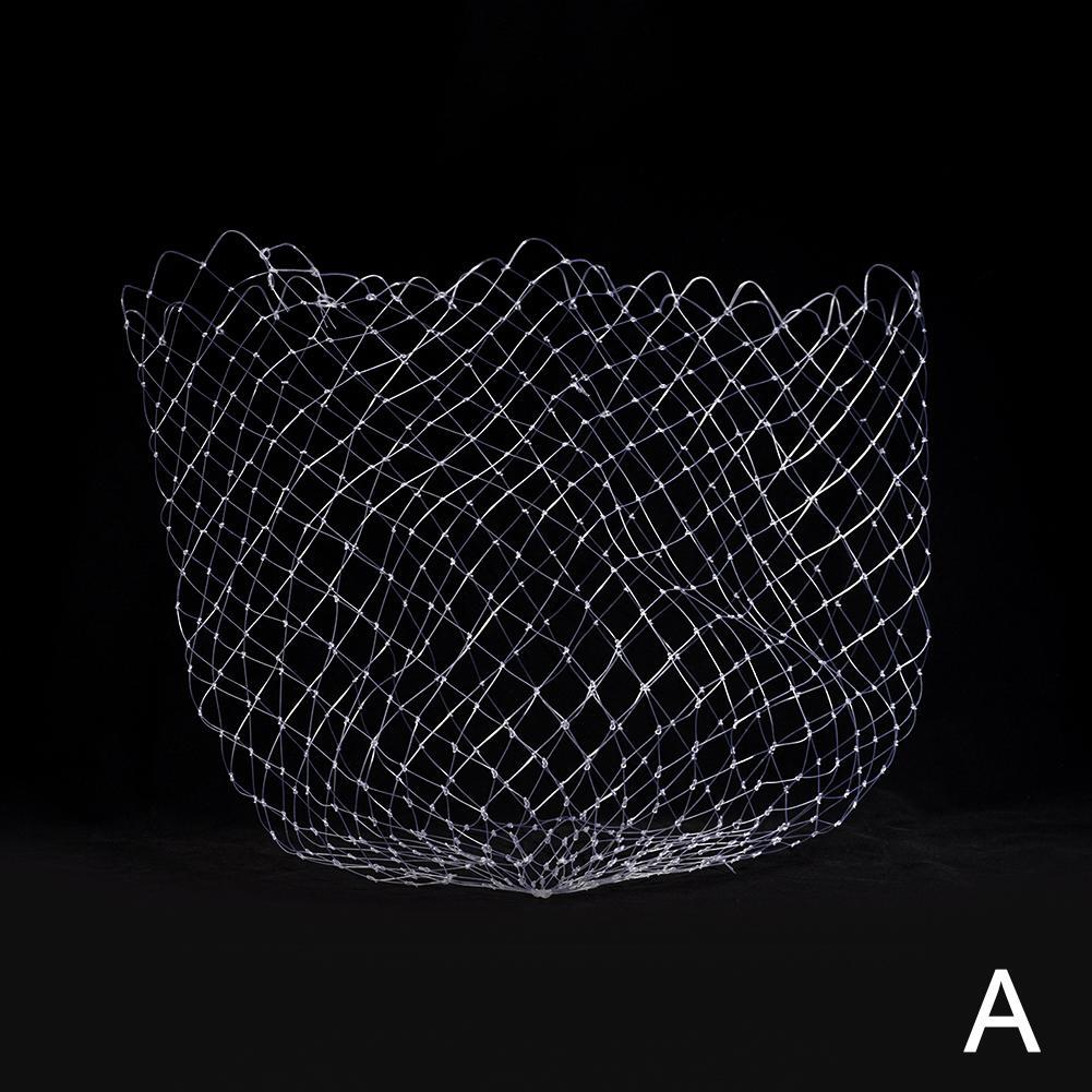 Nylon Fishing Nets Collapsible Fishing Tools Durable Thick Thread Large Rhombus Mesh Hole Depth Folding Nylon Landing Dip Net: 40