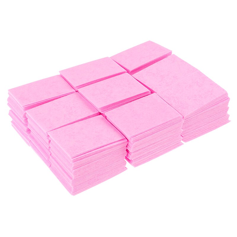 1000 Stks/set Nagellak Remover Nail Doekjes Bad Manicure Gel-Pluizende Doekjes Non-woven Servetten Voor Nagels nail Art Tool: Roze