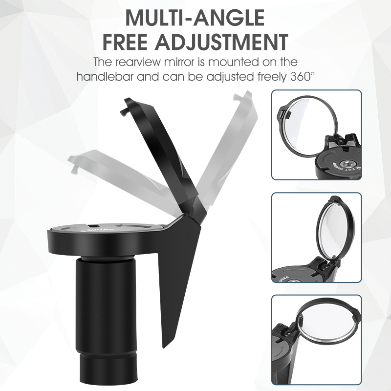 WEST BIKING Mini Handlebar Mirror for Bicycle Universal Adjustable Rotate 16-22mm MTB Road Bike Rearview Mirror Bike Accessories