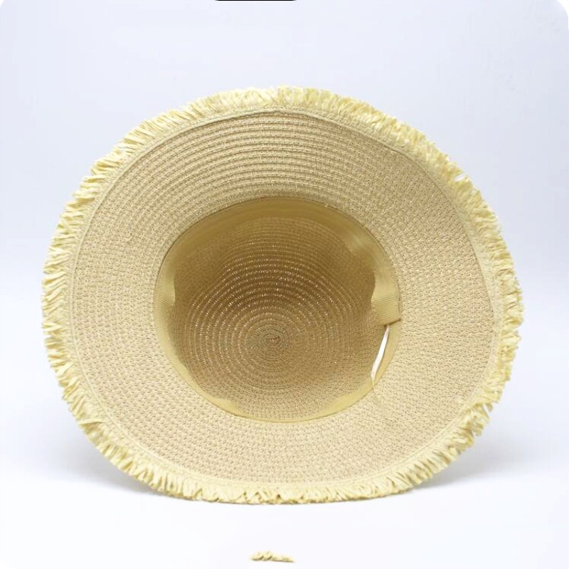 De zomer zon schipper panama hoed met Brede Rand hoed stijl voor Vrouwen, stro, strohoeden en Uv-bescherming Eenvoudige elegante hoed