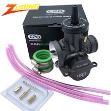 Carburador de cortina plana para motocicleta, Scooter 2T 4T PWK 24 26 28 30mm Power Jet, juego de carburador de Motocross para moto de cross de alto rendimiento