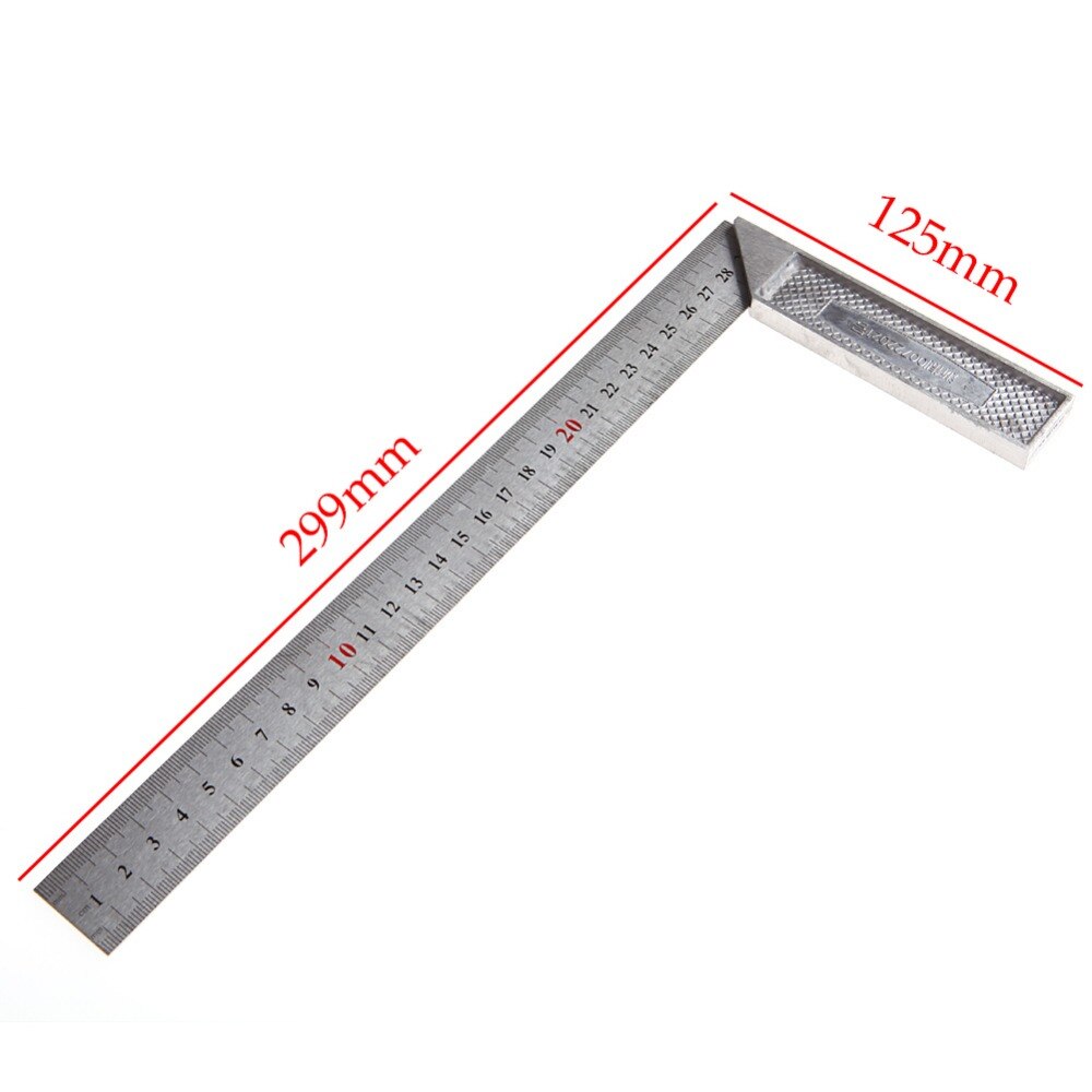 Portable 1Pc 30cm Stainless Steel Right Measuring Angle Square Ruler