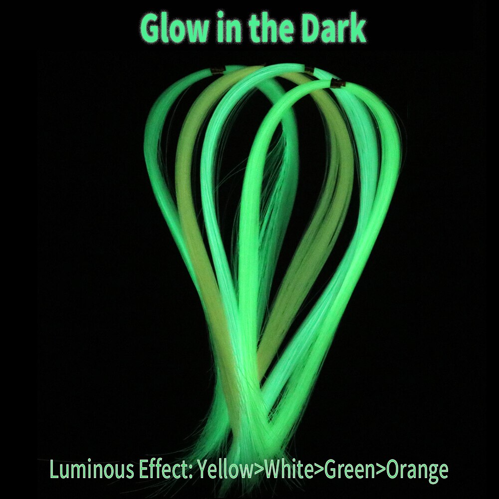 WIFREO Luminous Glow Tinsel Fluorescent Fly Fishing Thread Strand String Line diy Jig Assist Hook Lure Sabiki Rig Fishing Tackle