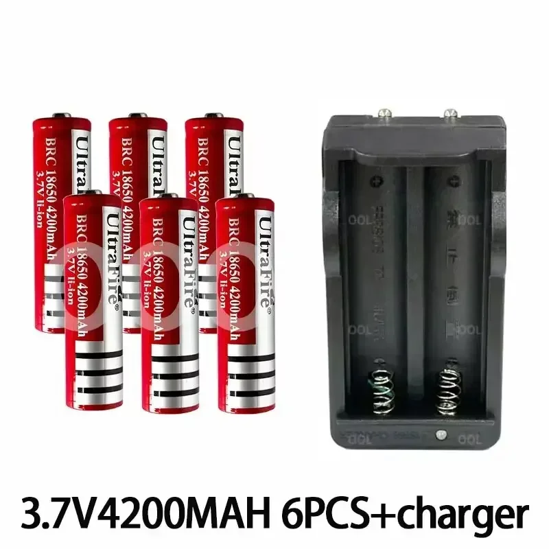 18650 Batterij 4200 mAh 3.7 V 18650 Lithium-ion Batterij Afstandsbediening Schroevendraaier Oplaadbare Batterij + lader: Beige