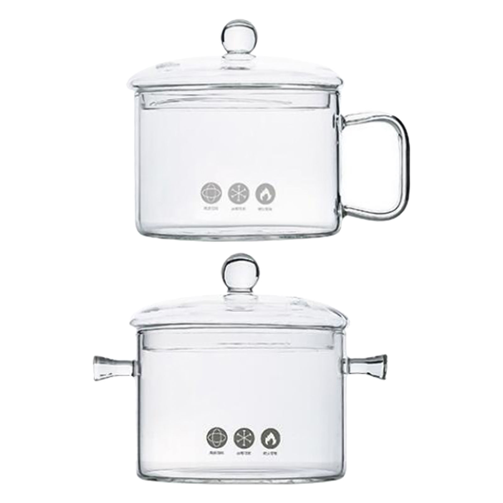 Glass Salad Bowl Noodles Bowls Heat-Resistant Soup Bowls BPA Free Instant Noodle Pan Fruit Container Microwave Tableware