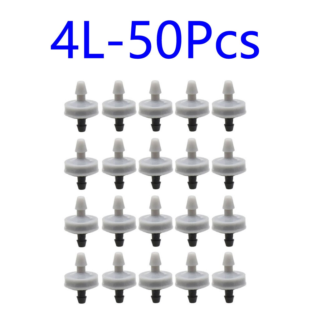 5-100Pcs Garden 2L/4L/H 8L/H Emitter Pressure Compensating Dripper Micro Irrigation Hose Drip Head Water Saving Dropper: 4L x 50pcs