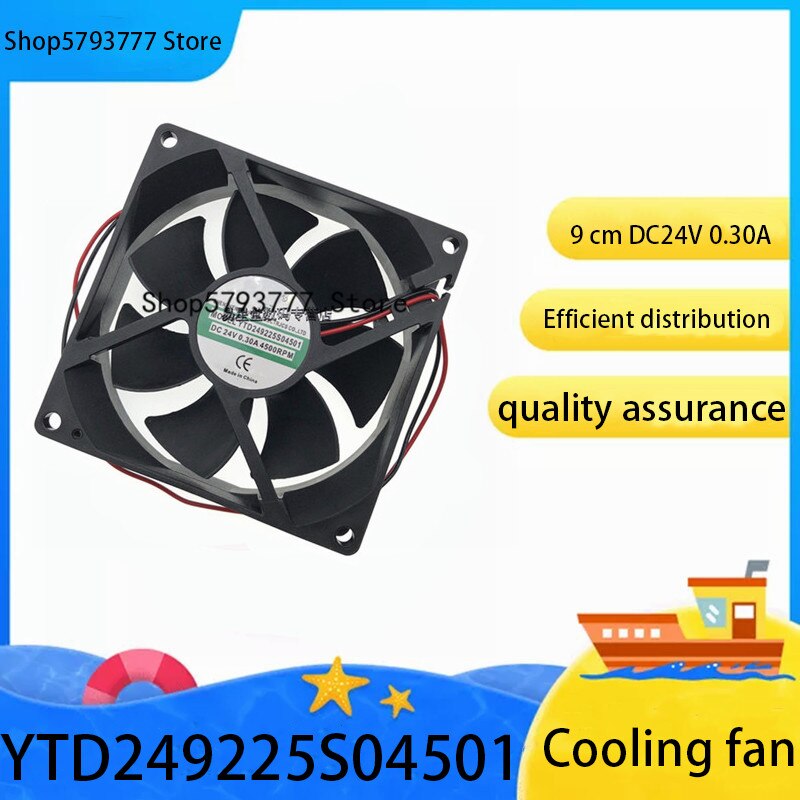 1 pc -5 pcs new original authentic ytd 249225 s 04501 9cm 24v 0,30 a 4500 rpm fan