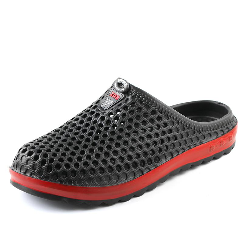 Originele Klassieke Klompen Tuin Slippers Water Schoenen Mannen Zomer Strand Aqua Slipper Outdoor Eenvoudige Sandalen Tuinieren Schoenen: Black / 9.5