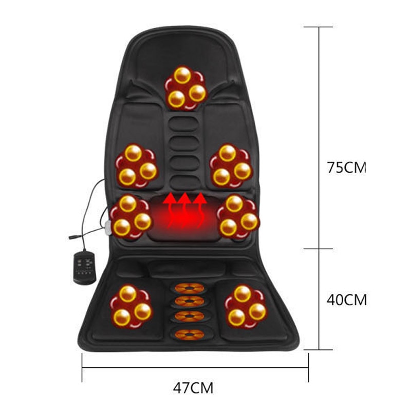 Full-Body Massage Kussen Warmte 7 Motoren Home Office Auto Trillen Matras Nek Massage Stoel Massage Ontspanning Auto seat 12V