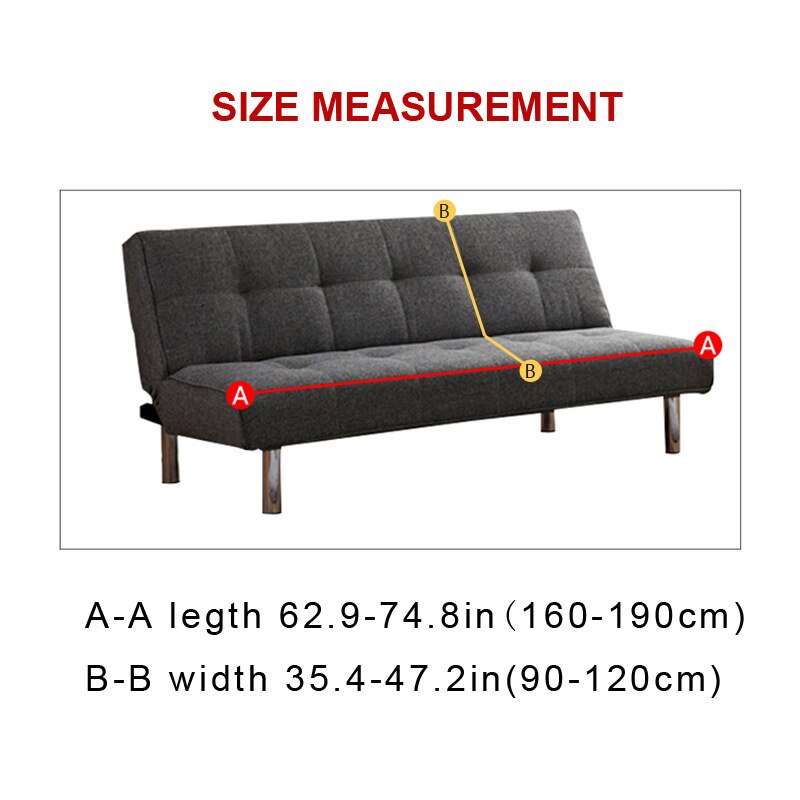 Waterproof Armless Futon Cover Stretch Sofa Bed Couch Slipcover Elastic Jacquard Thick Anti-Slip bedspread Furniture Protector