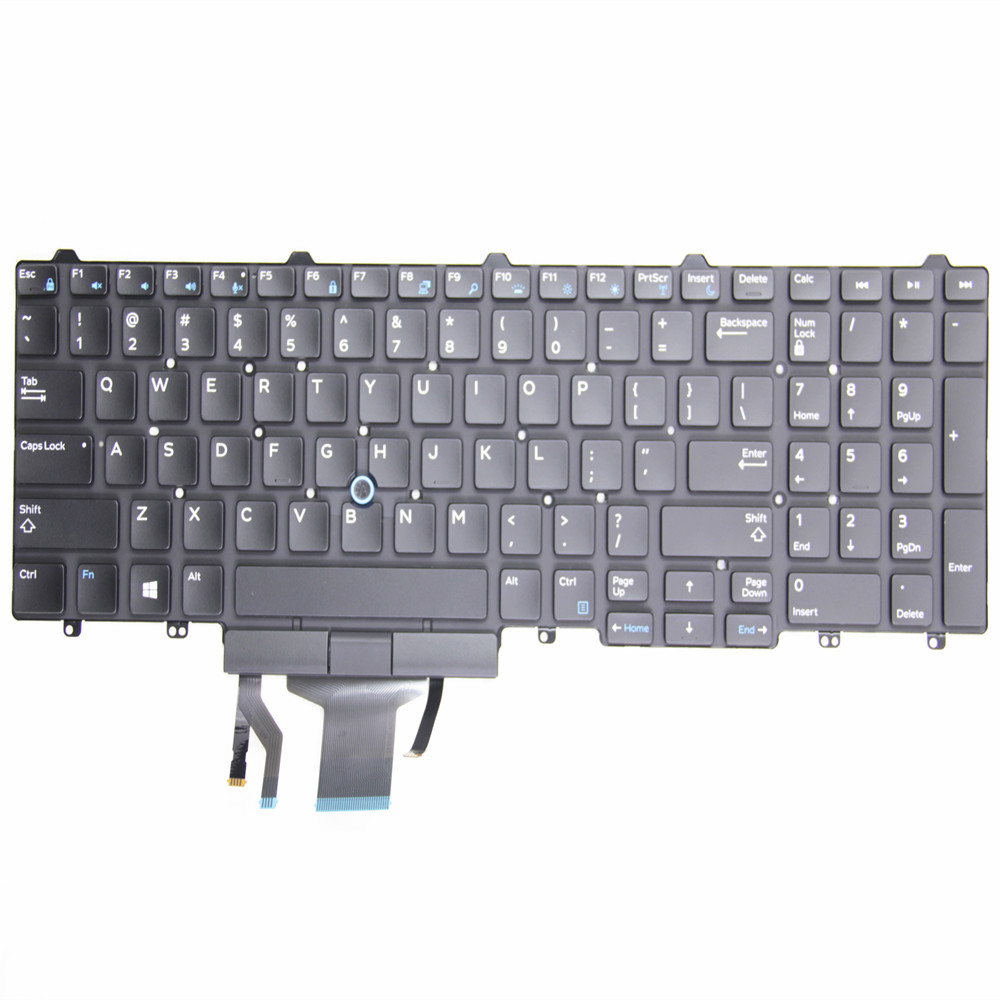 US Origina For DELL Latitude E5550 E5570 E5580 E5590 Precision 3510 7510 7710 7720 7520 3520 P53F English keyboard Backlit