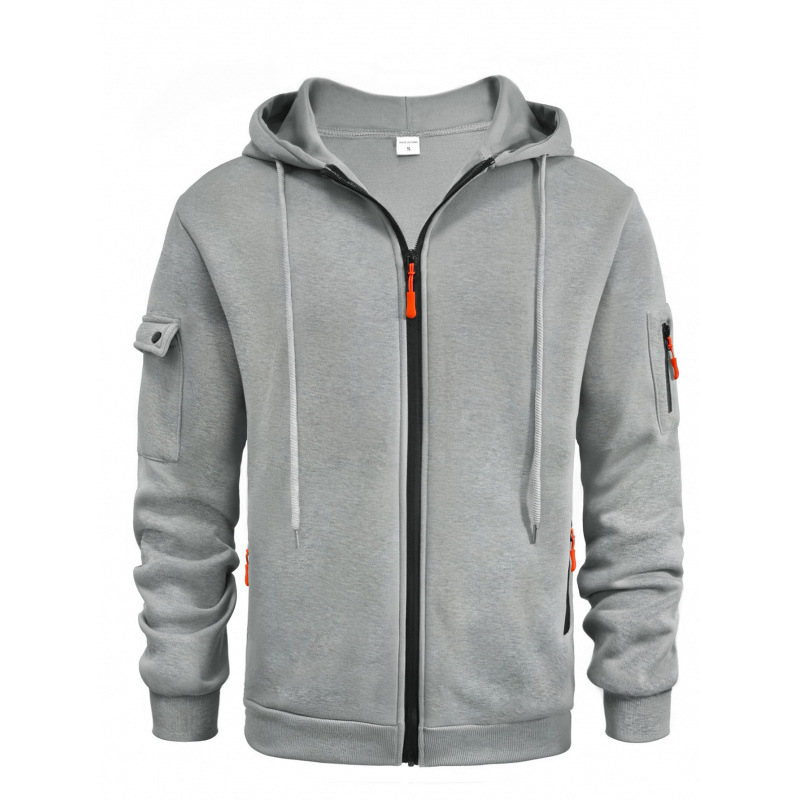 Autumn Men Sweatshirts Long Sleeve Jacket Hoodie Zipper Closure Jacket Male Hoodies Sweatshirt Slim Fit Male Clothing