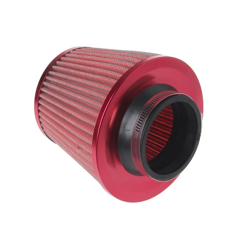 Universal Vehicle Air Intake Chrome Open Top Cone Air Filter Breather 3\" Inlet Y98C