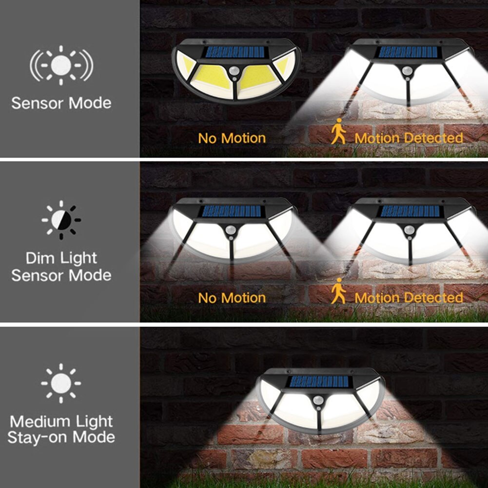 Practical Solar Light Outdoor Solar Lamp Multi-functional Durable Sunlight Waterproof PIR Motion Sensor Streetlight