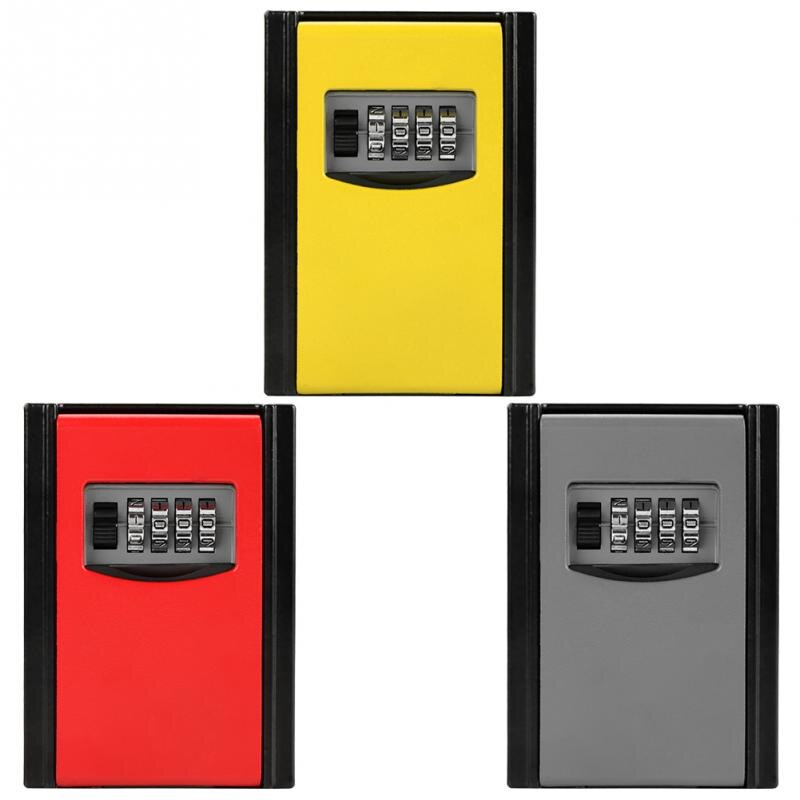 4 Digit Key Storage Box Wall Mounted Safety Lock ToolCombination Password Key Storage Lock Box 4 Digit Combination Lock Box