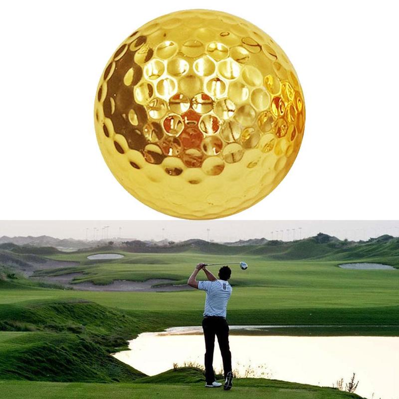 Golf Double Plating Golden Golf Ball