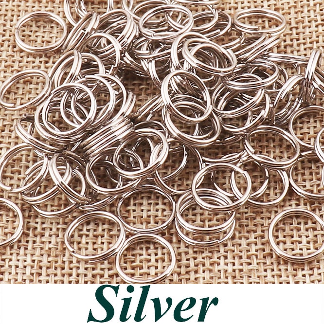 10mm metalen splitsleutelringen, splitspringringen, sleutelhangerring, bulk splitringen, ronde splitring, sleutelhangerring, bedel, 100-500 vinden