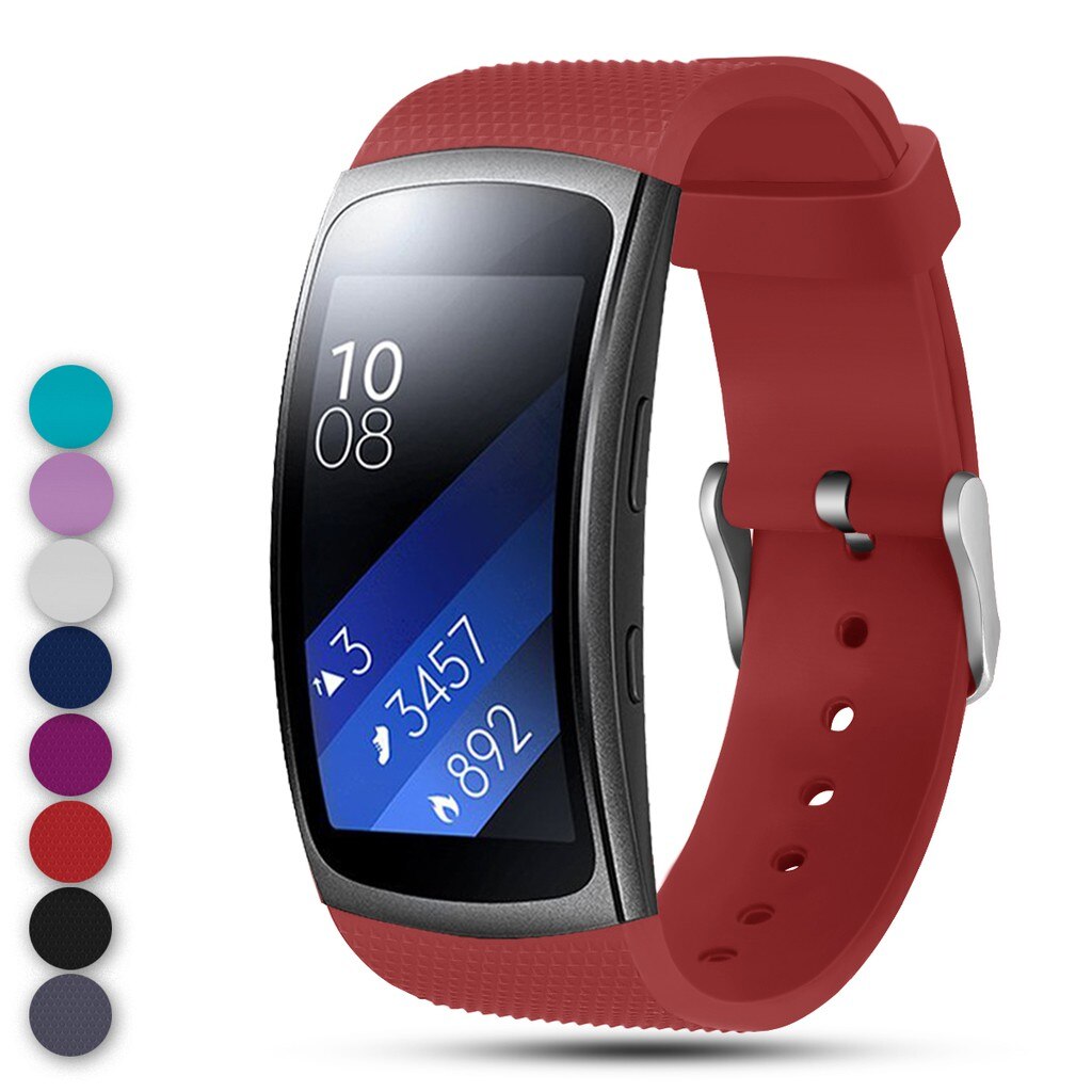 Eieuuk Zachte Siliconen Polsband Bandjes Sport Band Armband Voor Samsung Gear Fit 2 Pro En Fit 2 SM-R360 Smartwatch: RED