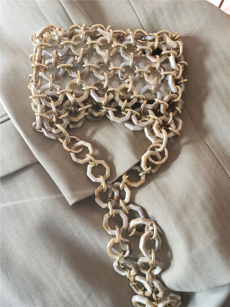 Neue Frauen Abend Tasche Acryl Kette Handtaschen Luxus Platz Weben Party hochzeit Tasche lässig Jahrgang Kupplung griff