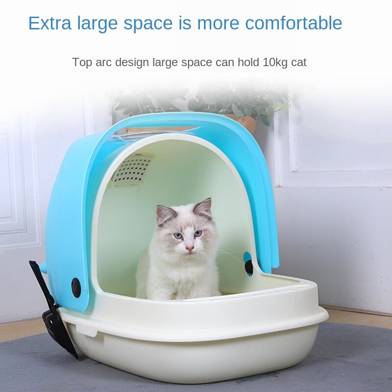 VOW Pets Cat Litter Box Fully Enclosed Extra Large Deodorant Anti-splashing Oversized Toilet Cat Basin Deodorant Poop Basin
