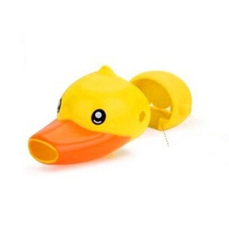 Leuke cartoon kraanverlenger voor kinderen, handwasaccessoires voor kinderen in de badkamer: Gele eend