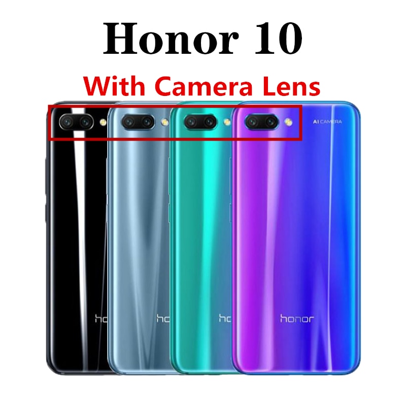 For Huawei Honor 10 Back Glass Battery Cover Rear Door Case Panel For Huawei Honor 10 Back Cover Housing With Camera Lens