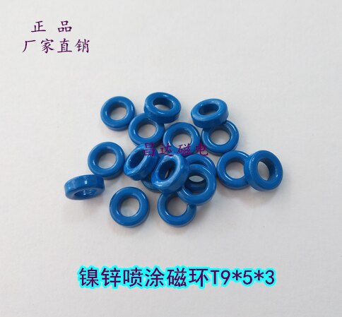 Nikkel-Zink Kronkelende Magnetische Ring T9 * 5 * 3C Permeabiliteit 2300 Blauw Inductieve Magnetische Ring