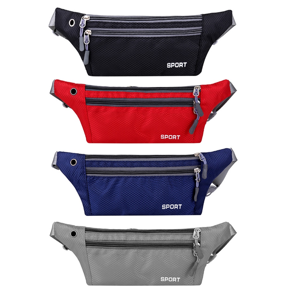 Running Waist Bag Outdoor Sports Jogging Fanny Phone Holder Belt Pack Canvas Men Women Phone Key Zipper Fitness Cycling Pouch