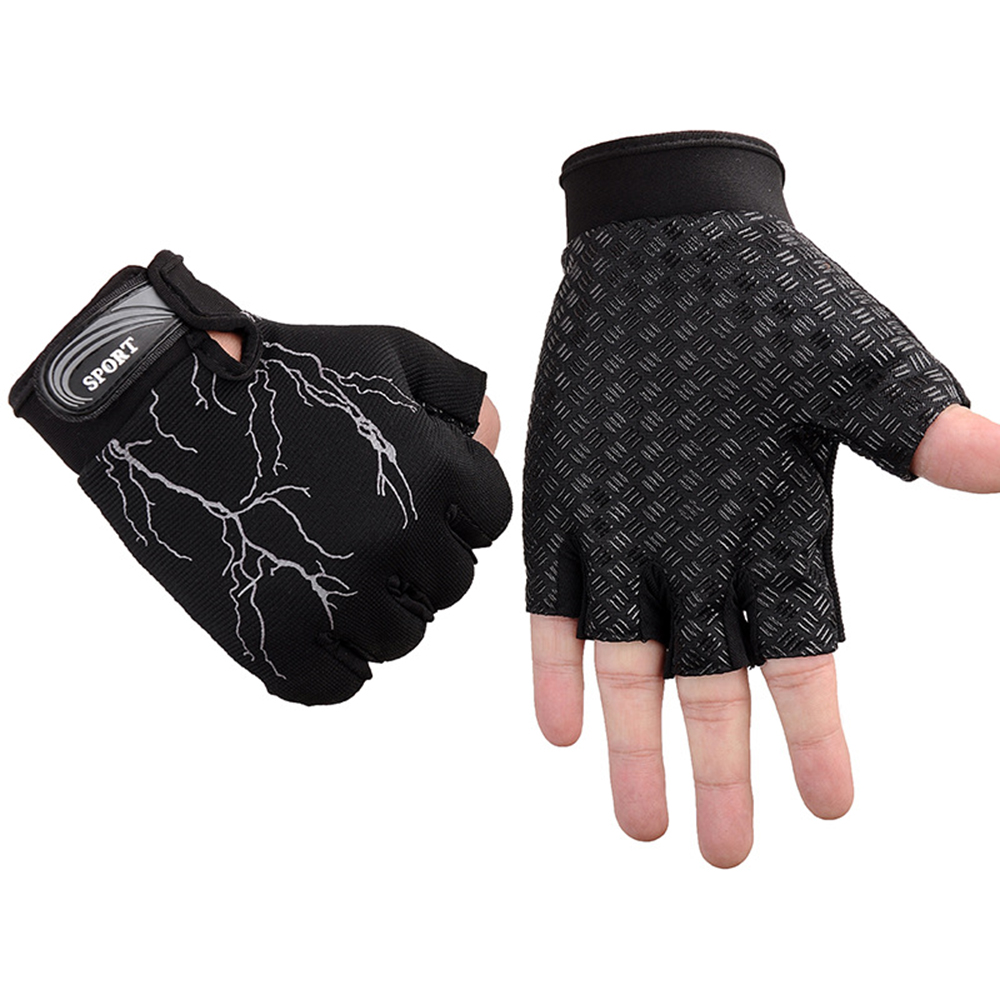 Guantes Unisex para gimnasio y Fitness, guantes deportivos para levantamiento de pesas con medio dedo para Crossfit, culturismo, ciclismo y ciclismo al aire libre