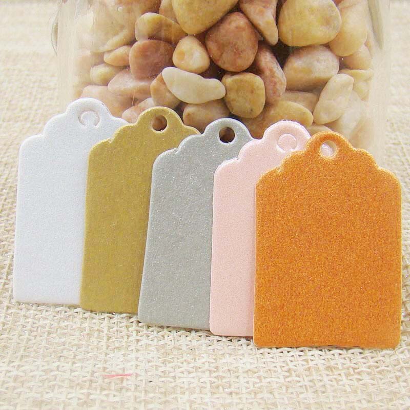 100 stuks witte bruine kraftpapieren dozen, tassen, labels, hangtags, snoep, dragees, bruiloft, babyshower, papieren kaarten, handgemaakte papieren labels
