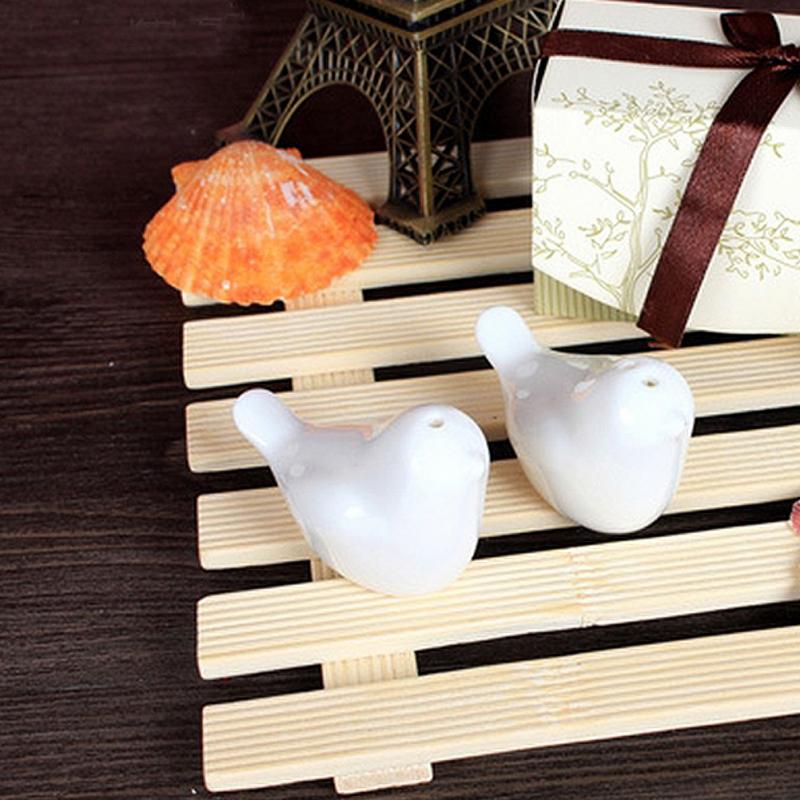 2 stk/parti elsker fugl salt peber shaker gryder cruet caster keramiske krydderier beholder opbevaringsglas krukker køkkengrej