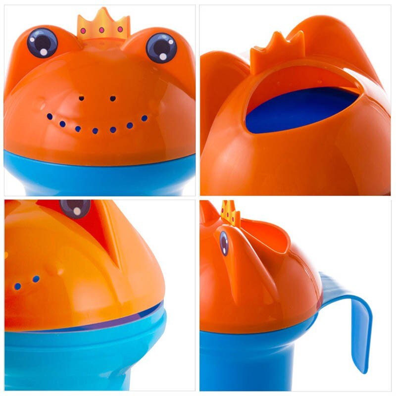 Cuchara de agua de dibujos animados para ducha de bebé, taza de champú para bebé, accesorios para la cabeza