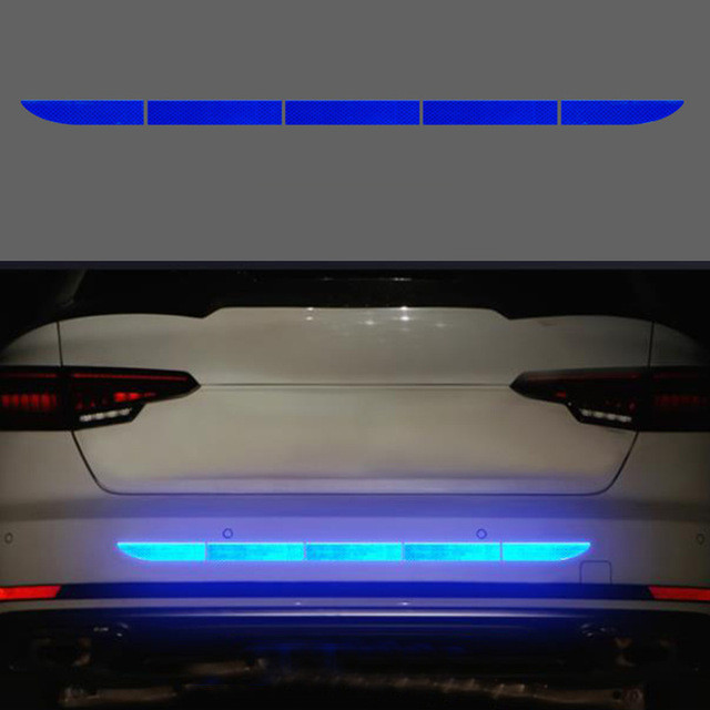 90cm reflekterande bildekaler säkerhetsvarning reflektortejp bilklistermärken kollisionsvarning reflektorklistermärke biltillbehör: Grön