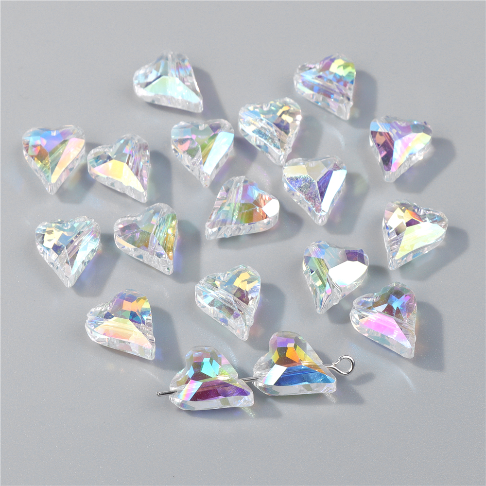 30 Uds. Cuentas facetadas de cristal con purpurina, cuentas multicolores con forma de mariposa para fabricación de joyería, piezas para collar de pulsera Diy