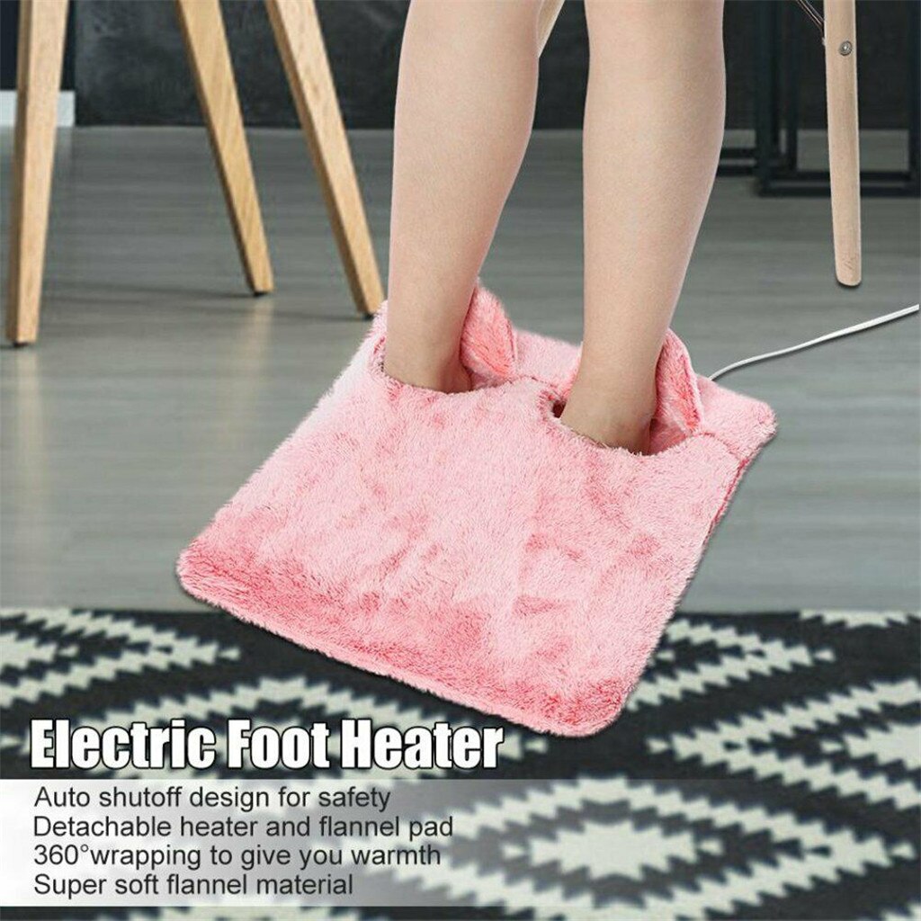 Elektrische voetenwarmer 110v verwarmingskussens pantoffels schoenen stoel warm kussen winterdeken mat warme voeten  #db4