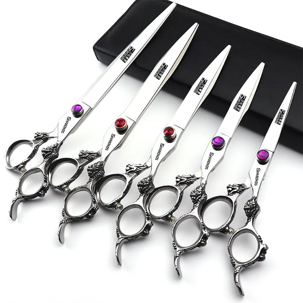 6/7/7.5/8/9 Inch Hairdressing Scissors, Dragon Handle Barber Specificlied Shears, Hair Cutting Tools