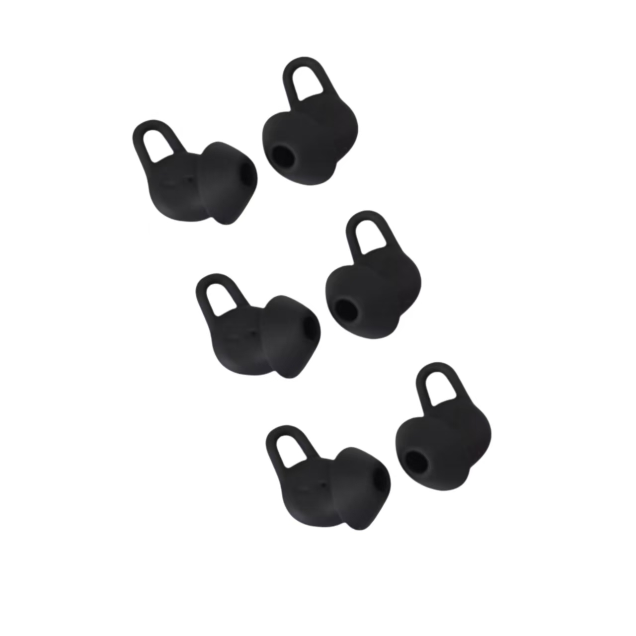 Almohadillas de silicona para auriculares Huawei Freelace Pro 2, tapones para los oídos, soportes para los oídos, aletas de silicona con forma de aleta de tiburón, accesorios para colgar: Negro