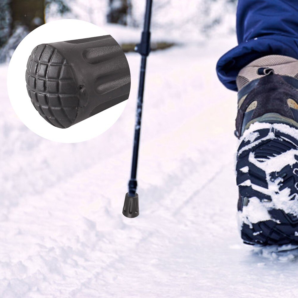 Vandringsstav nordisk gummikäpp klättra byte alpenstock promenadstavar skyddsmössa spets gummikorg snö sport