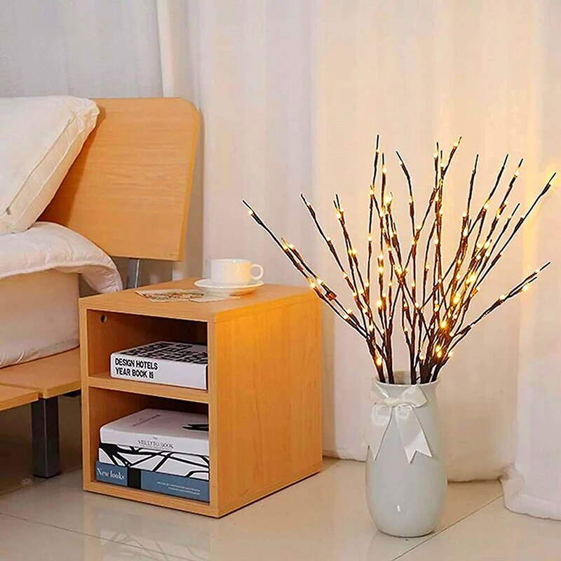 Luces decorativas de árbol de simulación para habitación, luces Led de Navidad impermeables para jarrón, piso, lámpara de porche interior, cuentas de luz decorativa, nuevas