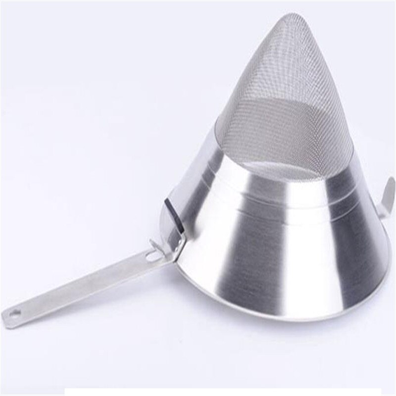 Bar Tool 304 Stainless Steel Slip Yarn Mesh big Funnel with handle Conical Filter Cone Funnel Shot coffee residue Filter Screen