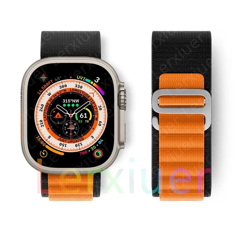 Bracelet de montre pour apple montre Ultra 2 bande 49mm 45mm 44mm 40mm 41mm 38 bracelet alpin Nylon série iwatch 6 7 8 9 se 44mm