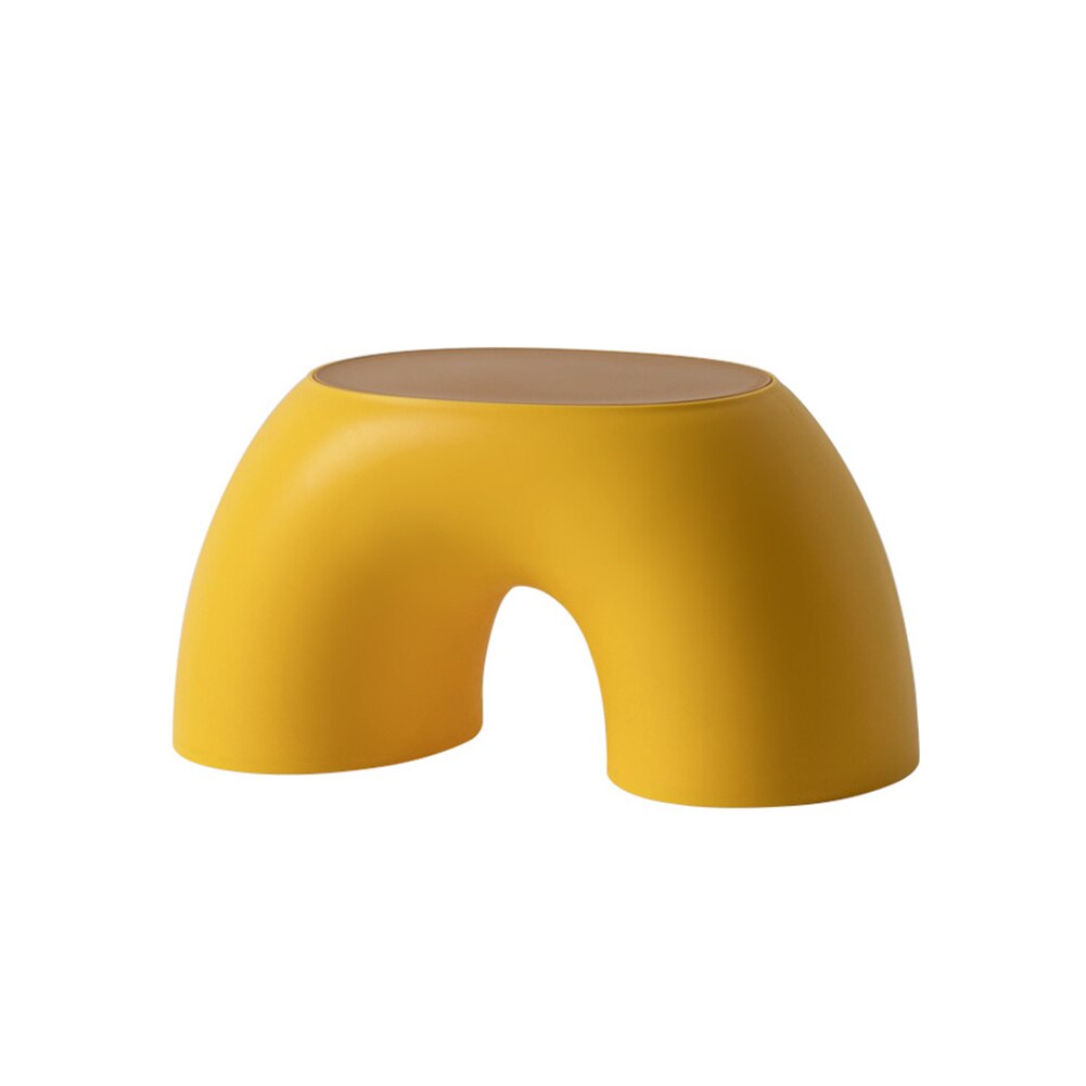 Barn byta skor sovrum lekrum stabilt vardagsrum halkfritt enkel modern bänk liten slitstark hem solid barnpall: Gul
